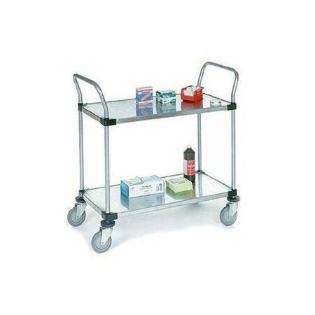 NEXEL Stainless Steel 24 x 36 x 2 in. Shelf Solid Cart 2436P2SS